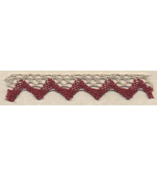 4009144-124 PIZZO M/LINO NAT/ROSSO