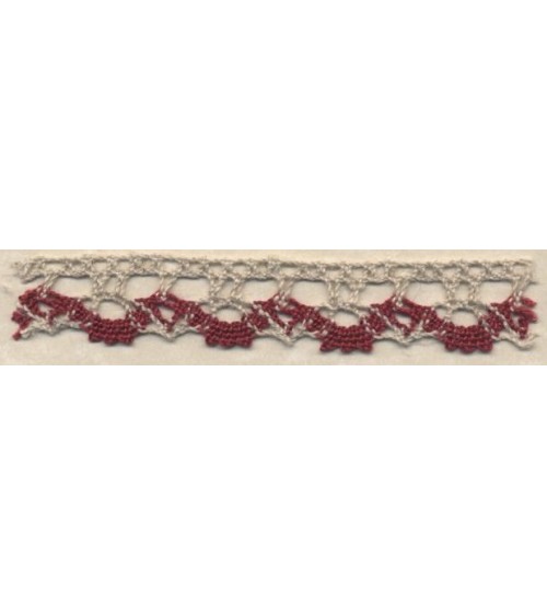 4009300-124 PIZZO M/LINO NAT/ROSSO