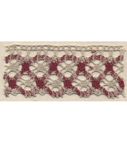 4009312-124 PIZZO M/LINO NAT/ROSSO