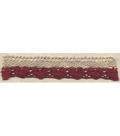 4009575-124 PIZZO M/LINO NAT/ROSSO