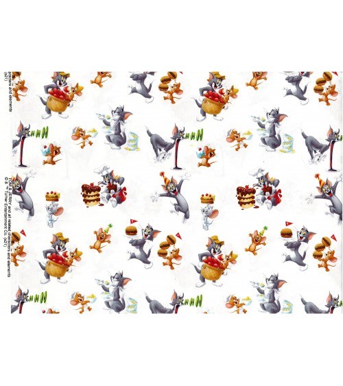 3123150-L07 TESSUTO TOM e JERRY DIGIT. H150 100CO