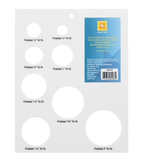 E074 EZ YO-YO TEMPLATE SHEET SMALL