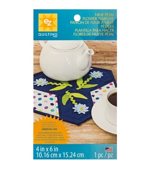 E079 NINE PETAL FLOWER TEMPLATE**