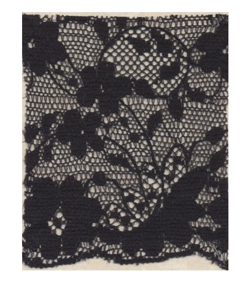4051205-02 Pizzo Sintetico h.cm.12 Nero**
