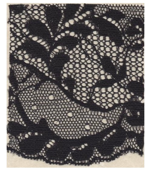 4051206-02 Pizzo Sintetico h.cm.12 Nero