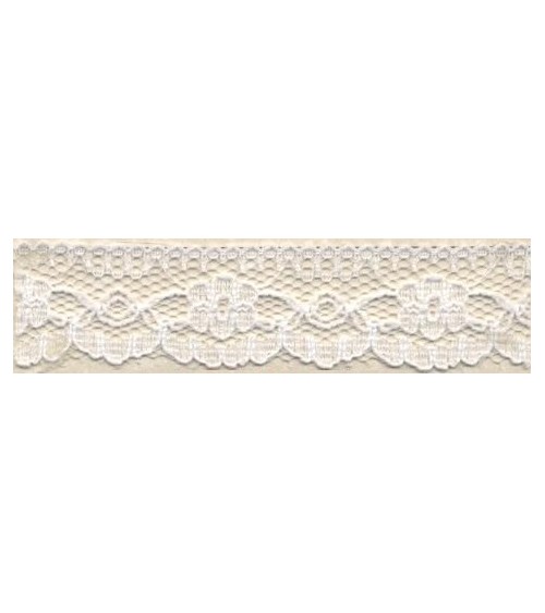 4051209-01 Pizzo sintetico h.cm.1,8 Bianco