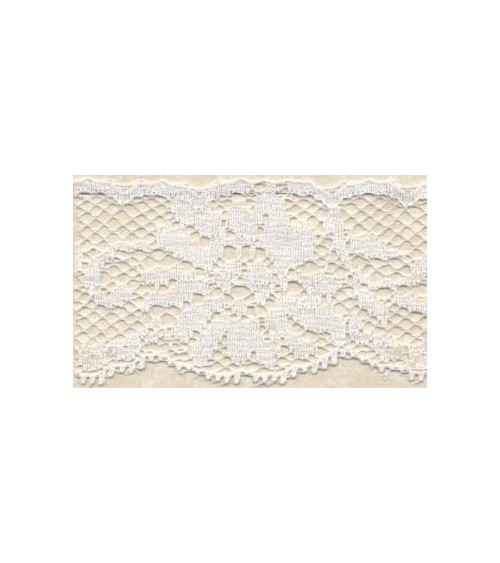 4051211-01 Pizzo sintetico h.cm.3,5 Bianco