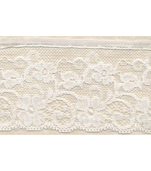 4051213-01 Pizzo sintetico h.cm.6,5 Bianco