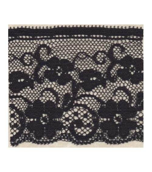4051213-02 Pizzo sintetico h.cm.6,5 Nero