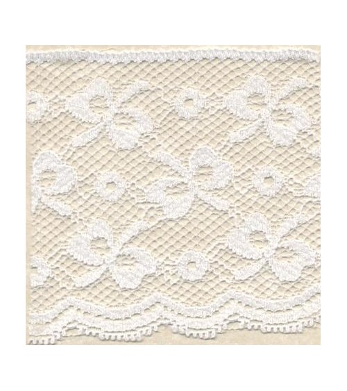 4051216-01 Pizzo sintetico h.cm.6,5 Bianco**
