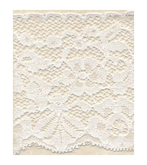 4051218-01 Pizzo sintetico h.cm.8 Bianco
