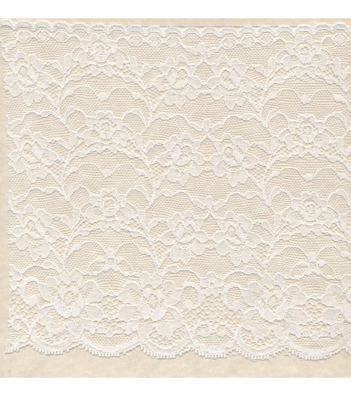 4051219-01 Pizzo sintetico h.cm.18 Bianco