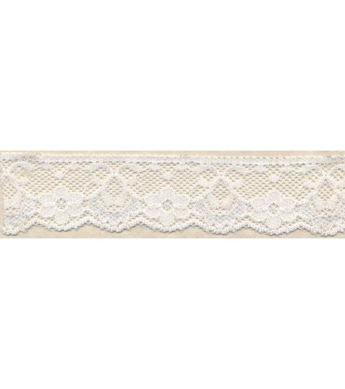 4051405-01 Pizzo Elasticizzato h.cm.3 B.co