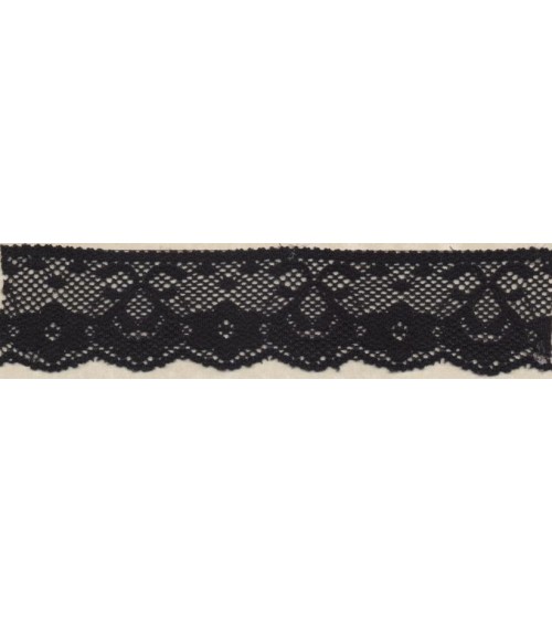 4051405-02 Pizzo Elasticizzato h.cm.3 Nero