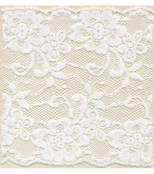 4051408-01 Pizzo Elasticizzato h.cm.16 B.co