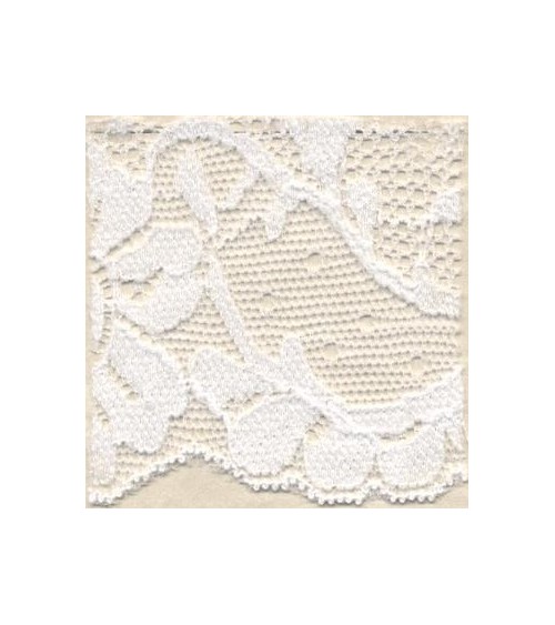 4051413-01 Pizzo Elasticizzato h.cm.12 Bianco