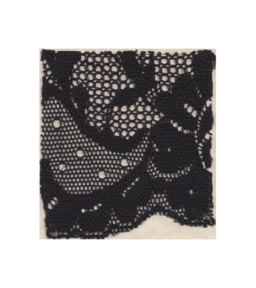 4051413-02 Pizzo Elasticizzato h.cm.12 Nero