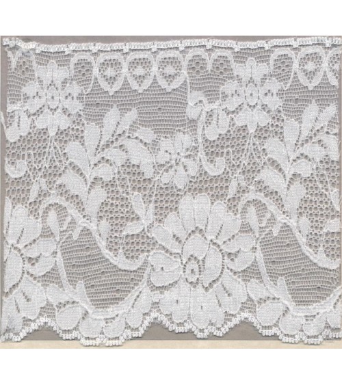 4051413-03 Pizzo Elasticizzato h.cm.12 Avorio