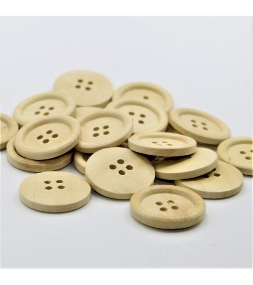 0883004 Bottoni 4F LEGNO lin40 mm25 (x100pz)