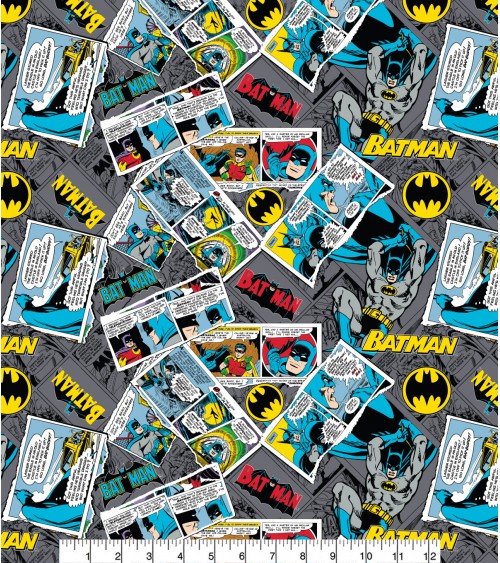 3132119-02 TESSUTO cm110 Batman Collage 100CO