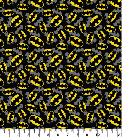 3132320-32 TESSUTO cm110 Batman Logo O.100CO**
