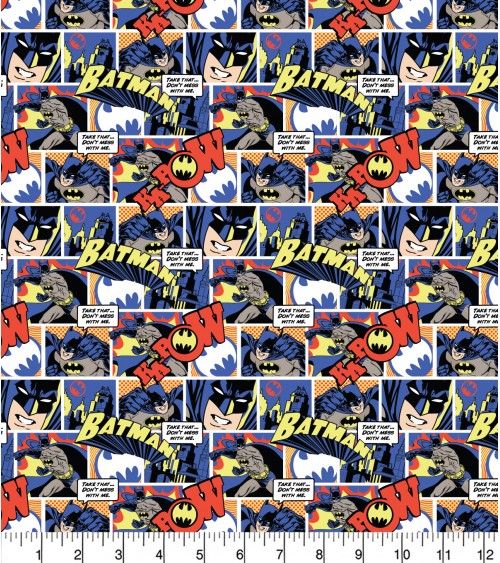 3132320-33 TESSUTO cm110 Batman Pop Com.100CO