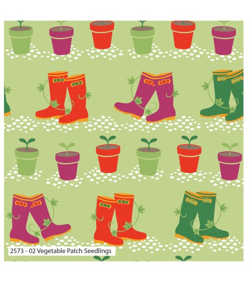 3132573-02 TESSUTO cm110 Vegetable Patch 100CO**