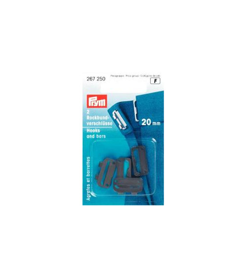 P267250 GANCI GONNE mm20 NERO x2cp**