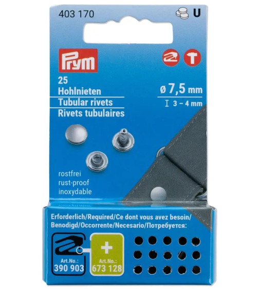 P403170 RIVETTI TUBOLARI mm3-4 Arg. 25pz