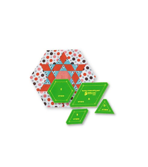 V134 Diamond Hexagon blocco 8in.(Set 4pz)