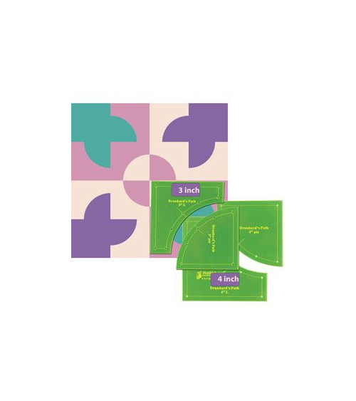 V225 Drunkard's Path blocco 3in.-4in.(Set 4pz)
