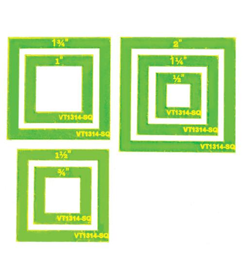 V283 Square Donut 1/2in.-2in.(Set 7pz)