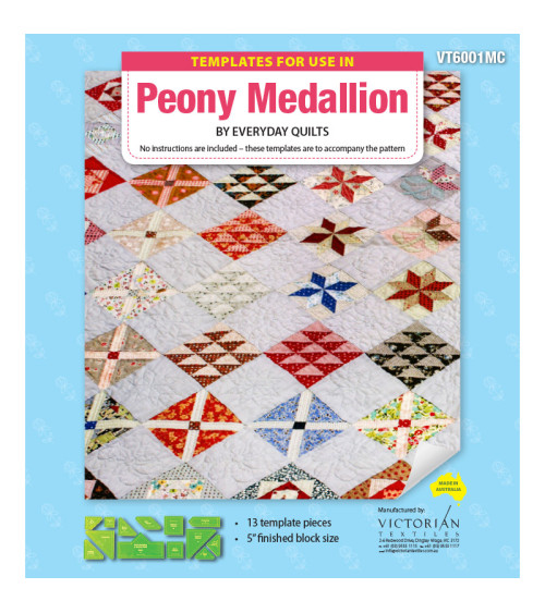 V290 Peony Medallion blocco 5in.(Set 13pz)
