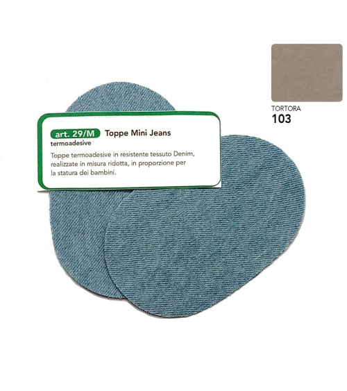 M29M-103 TOPPE MINI JEANS TERMOAD. TORTORA**