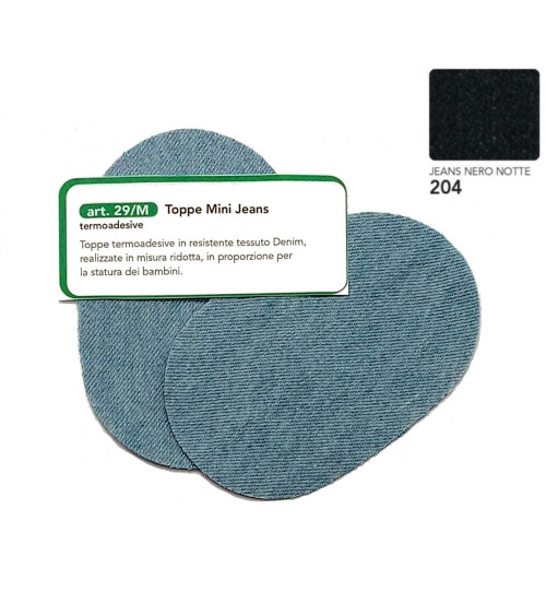 M29M-204 TOPPE MINI JEANS TERMOAD. NERO NOTTE
