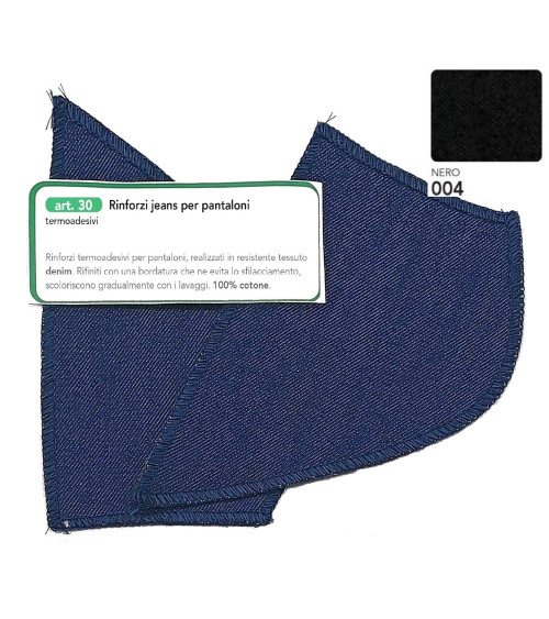M30-004 RINFORZI JEANS TERMOAD. NERO
