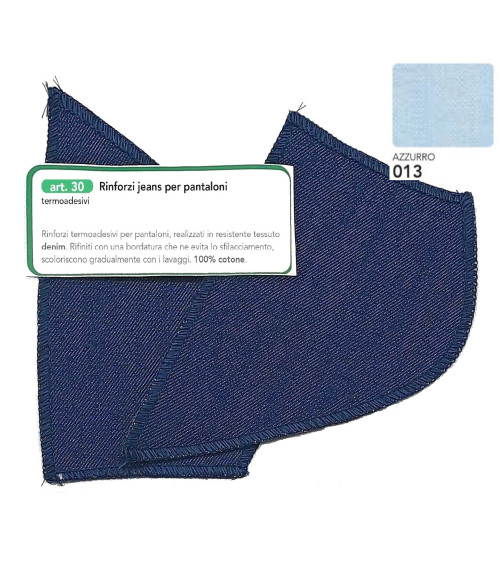 M30-013 RINFORZI JEANS TERMOAD. AZZURRO