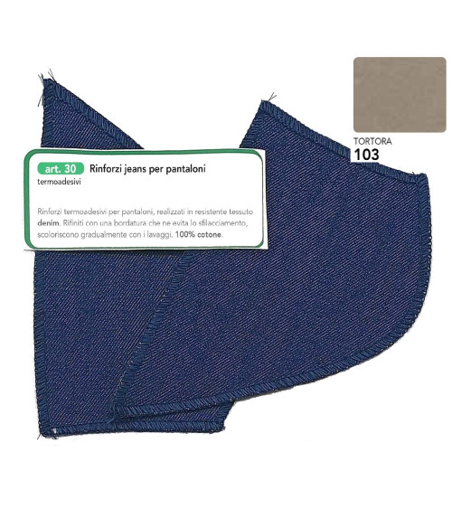 M30-103 RINFORZI JEANS TERMOAD. TORTORA**