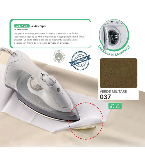 M120-037 SALDASTRAPPI TERMOAD. VERDE MILITARE