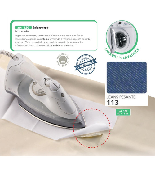 M120-113 SALDASTRAPPI TERMOAD. JEANS PESANTE SC.
