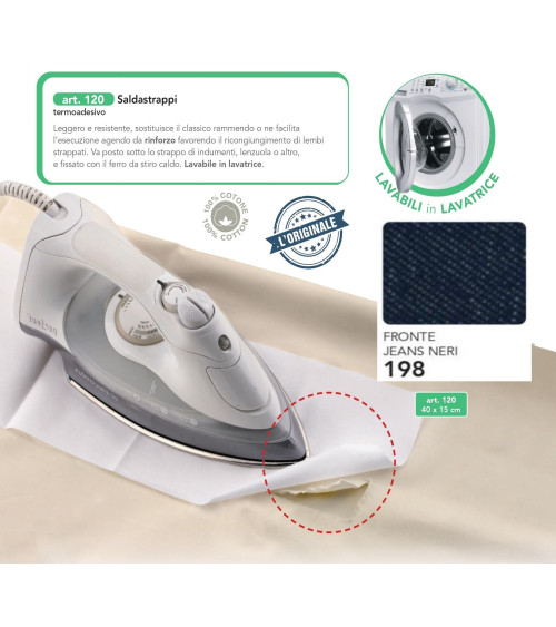 M120-198 SALDASTRAPPI TERMOAD. FRONTE JEANS NER