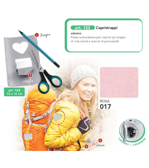 M123-017 COPRISTRAPPI AUTOADES. ROSA
