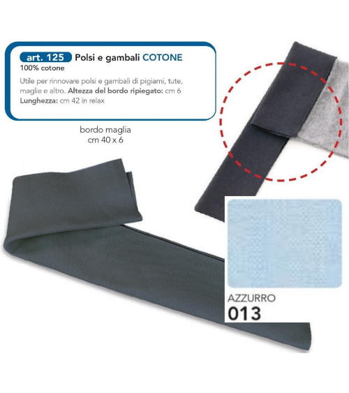 M125-013 BORDO POLSI E GAMBALI AZZURRO