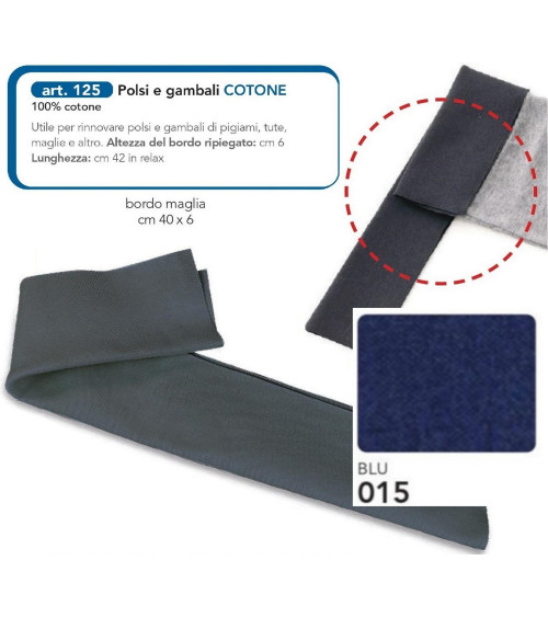 M125-015 BORDO POLSI E GAMBALI BLU