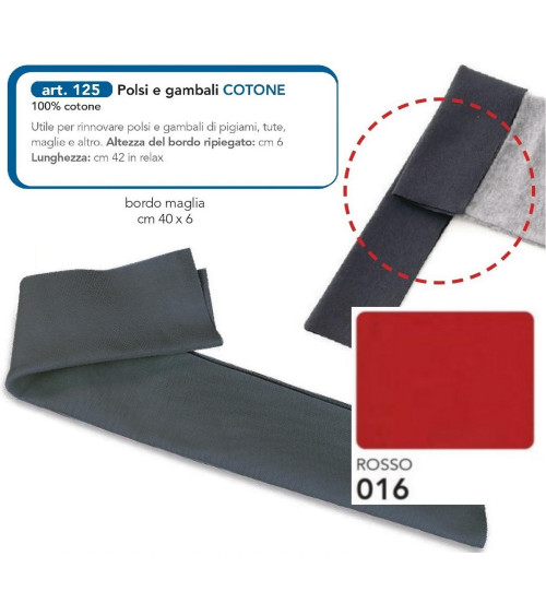 M125-016 BORDO POLSI E GAMBALI ROSSO